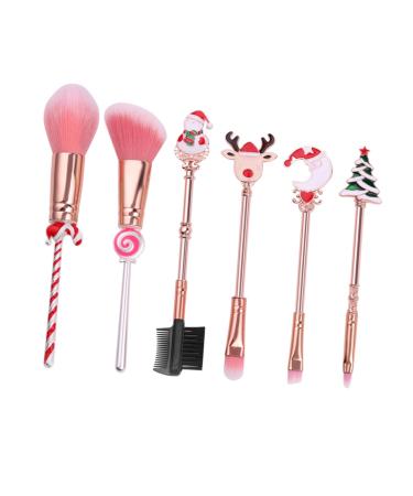 DOITOOL 7 Cosmetic Tools Facial Accessories Cosmetic Face Brushes Eyeshadow Brushes Foundation Brushes Xmas Make up Brushes Kit Mini Brush Multifunctional Brush Elder Candy