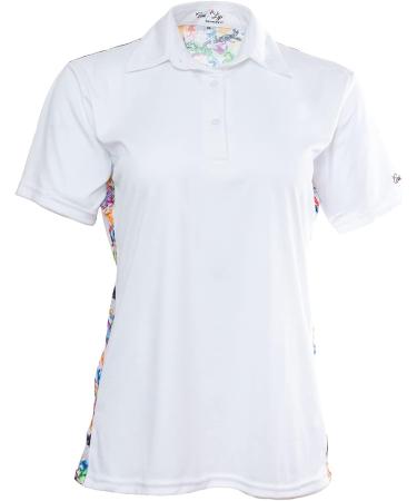 Anni Lyn Sportswear Women's Cool Breeze Polo Shirt - White/Vibrant Horse - Size Large - Buy Online on GoSupps.com