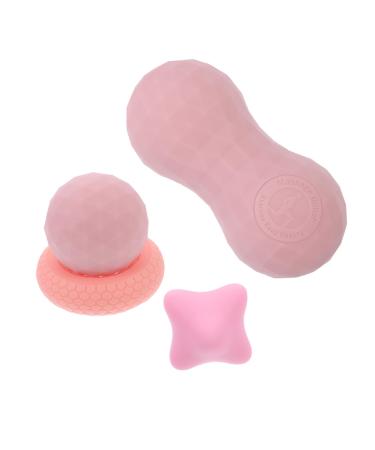 Fomiyes 4 pieces fascia ball peanut massage double lacrosse massage trigger point dr cker massage accessories useful massage devices acupressure menstrual massage neck pink pebbles