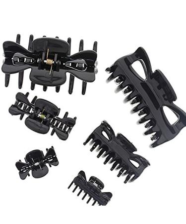 Hair clips section clips gripping clips wave riders for long hair black 3-pack