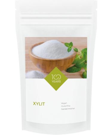 100years - xylitol 1000g (1 kg) - calorie -reduced sugar substitute made of birch sugar sugar alternative - bottled in Germany - without genetic engineering 1 kg (1 Pack)