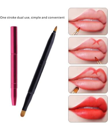 2 Pcs Retractable Lip Brush Makeup Brushes Double-Ended Lip Brush for Christmas Gifts Women Girls Travel and Daily Use - Buy Online on GoSupps.com