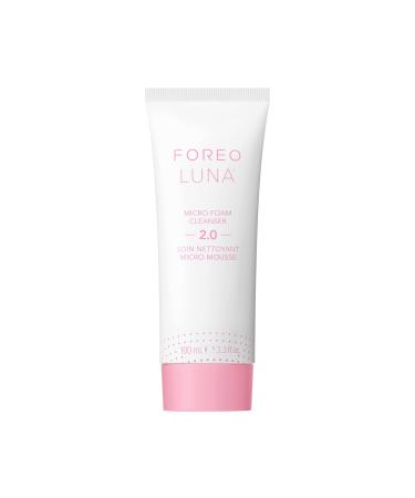 FOREO LUNA Micro-Foam Face Cleanser 2.0 - Face Wash - Pore Minimizer - All Skin Types Facial Cleanser - Travel Size - Vegan - Vitamin E - Facial Skin Care Products - 0.67 fl.oz 3.3 Fl Oz