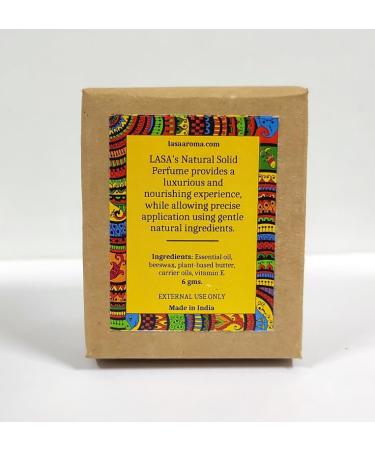 ANANYA FASHION & CRAFTS HUB Sandalwood Natural Solid Perfume Beeswax Long Lasting Body Fragrance Balm Solid State Eau De Perfum in Wooden Jar 6 gm - Buy Online on GoSupps.com
