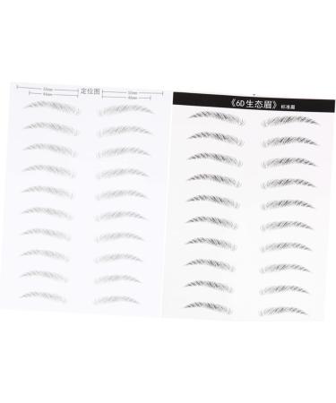 Balacoo 4 Sheets Pairs Black Makeup Artificial Eyebrow Patch Brow Tatoo Eyebrow Stickers Eyebrows 3d Make up - Buy Online on GoSupps.com