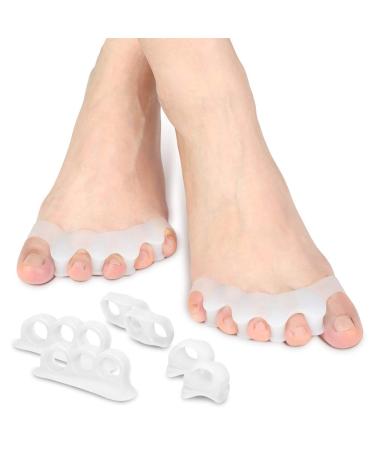 Toe Separator  4 Pairs Gel Toe Spacers Bunion Corrector Silicone Toe Spreaders Hammer Toe Straightener for Hallux Valgus  Crooked Toes  Yoga Toes and Overlapping Toes Foot Pain Relief - Buy Online on GoSupps.com