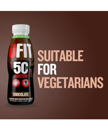 UFIT High Protein Milkshake Chocolate 8x500ml - Buy Online on GoSupps.com