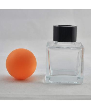 Ougual 4pcs Square Glass Bottles for Essential Oils & Room Fragrance Diffuser (50ML Black Caps) - International Shipping Available - Buy Online on GoSupps.com
