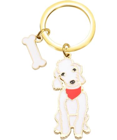 Ensianth Dog Keychain - Perfect Gift for Dog Lovers | Puppy Paw Print Keyring for Dog Owners - Ideal for Moms & Dads - Bedlington Terrier Design - Buy Online on GoSupps.com
