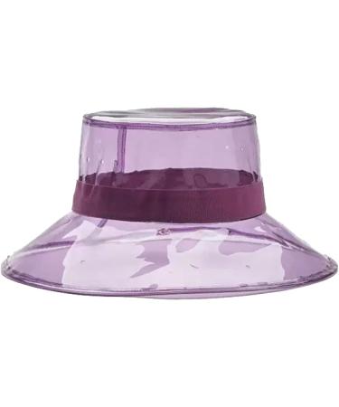 Clear Waterproof Bucket Hat Women Sun Visor | Transparent Plastic Wide Brim Rain Cap Fashion | Black One Size - Buy Online on GoSupps.com