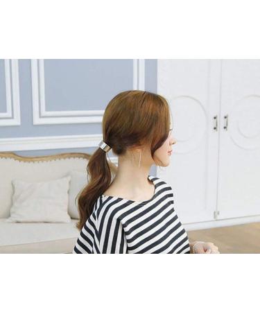 Set of 4 Fashion Punk Gothic Alloy Ponytail Cuff Elastic Hair Tie Ponytail Holder Women Girl Hair Band Hair Rope Hair Cuff Hair Clips (Small) - Buy Online on GoSupps.com