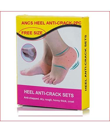 Unisex Vented Moisturizing Silicone Gel Heel Socks for Swelling Pain Relief Foot Care Ankle Support Pad (Skin Color) Black