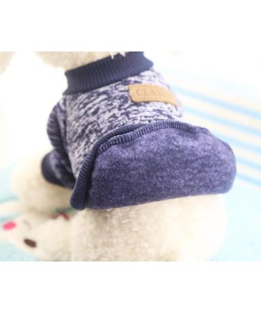 Buy Navy Blue Fleece Pet Sweater for Dogs & Cats | Warm Puppy Coat - International Shipping Available - Buy Online on GoSupps.com