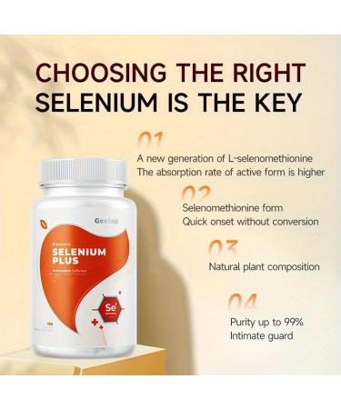Geetop Selenium 200mcg Thyroid Support Supplement for Women and Men Vegan Capsules HealthcareSupplement Tiroides Suplementos - Buy Online on GoSupps.com