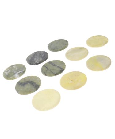 Happyyami Coussinet pour Extensions de Cils en Pierre de Jade 10 Pi ces Vert Lisse R utilisable Professionnels Kits D extension Cils Usage Salon