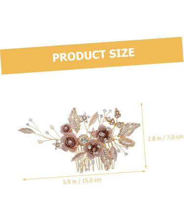 SKISUNO Flower Leaf Comb Wedding Hair Accessories Bridal Hair Accessories Wedding Hair Comb Flower Bridal Hair Comb Crystal Bridal Hair Comb Headgear Rhinestones Bride Alloy Rhinestone - Buy Online on GoSupps.com