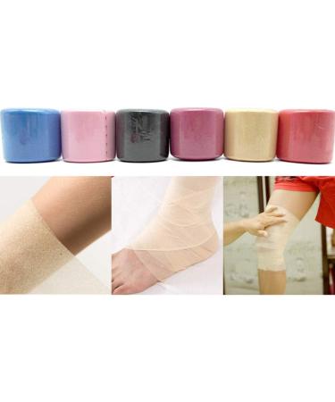 Buy 2 Rolls of Self-Adhesive Elastic Knee & Wrist Tape | Cohesive Pressure Wrap for Sports Foot & Bubble Film | International Shipping Available - Buy Online on GoSupps.com