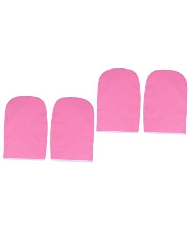 minkissy Warming Gloves 2 Pairs Bath Treatment Mitt Paraffin Wax Gloves Hand Spa Cover Hand Treatment Mitts Insulated Gloves Cosmetic Pink Cotton Gloves Warm Gloves