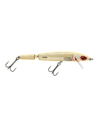 Bomber Lures Jointed Wake Minnow Fishing Lure - Produces a Fish-Enticing V-Wake Bone Flash
