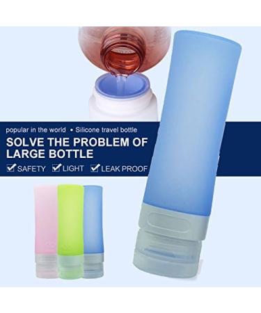 Chseo Silicone Travel Bottles Set (4 Pcs) - Perfect for Liquids Shampoo Lotion & Cosmetics - Ideal Travel Containers for International Shipping - Buy Online on GoSupps.com