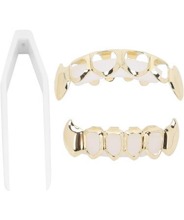 Plated Hip Hop Teeth Costume Hip Hop Teeth Compact Portable Hollow Exquisite Firm Brass for Dancing Party for Concert Gathering(gold) - Buy Online on GoSupps.com