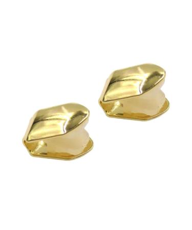 2pcs dental grills bottom Golden Single Tooth Fangs Cap Hip Hop Grills Single Teeth Caps Top Bottom Dental single tooth grill Grill dental veneers