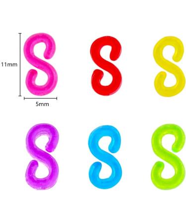 1600Pcs S Clips for Rubber Bands - Premium Rubber Connectors for Handcraft DIY - Colorful Bracelet Hooks Clasps - Buy Online on GoSupps.com