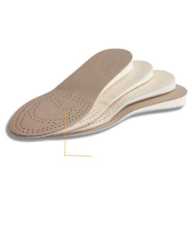 FOMIYES 1 Pair Shoes Accessories Leather Shoe Insert Height Lifting Insert Toothpaste Key Shoe Lift Invisible Heel Lift Insole Shoe Inserts Height Increase Shoe Pads Breathable Lip Gloss Beige Size 4