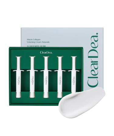 Mucin Collagen Cream Ampoule for face Collagen-Powered Hydrating & Firming Skincare Non-Greasy Revitalizing Serum Glass Skin Korean Beauty for All Skin Types 4ml x 5