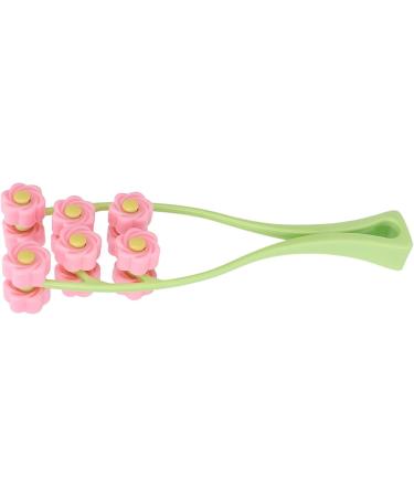 Flower Type Pink Face Massage Roller - Plastic Letter Shaped Face Massager for Relaxation | International Shipping - Buy Online on GoSupps.com