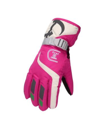 Women's and Men's Adult Ski Gloves Thermal Windproof Snow Insulated Winter Outdoor Sport Mittens Full Coverage Mitt Active Blue One Size