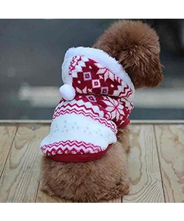 SAMGU Christmas Dog Sweater Hoodie - Warm Red Dog Clothes for Small to Medium Dogs | Stylish Holiday Pet Apparel - Buy Online on GoSupps.com