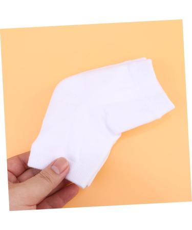 2 Pairs Heel Sleeves Protectors Gel Heel Sleeves Anti Cracked feet Men and Women White Sock - Buy Online on GoSupps.com