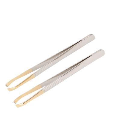 Ey brow's tweezers precision tweezers 2 pieces of eyebrow tweezers precision tweezers for women daily beauty tools for ingrown hair eyebrows