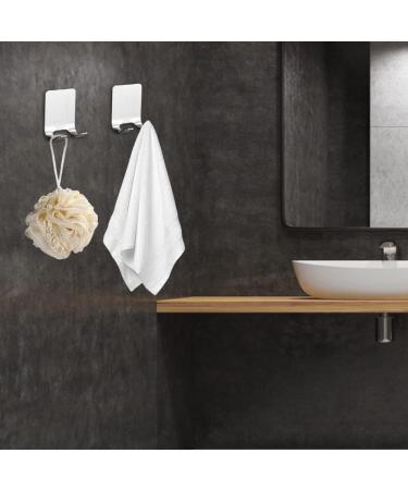 Wooauto 10 Pieces Stainless Steel Self-Adhesive Hooks - Waterproof Shower Razor & Clothes Holder - No Holes Needed - Kitchen & Bathroom Accessories - Buy Online on GoSupps.com