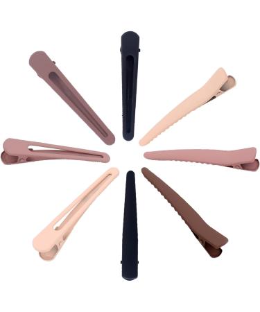 Bellisia 8 pieces of matte hair clips for styling non-slip hair clips hollow metal duck beak styling clips crocodile hair clips with ducking hair accessories for women and girls