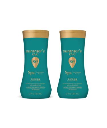 Summer's Eve Spa Daily Intimate Wash Luxurious Cleansing Feminine Wash Calming Chamomile pH-Balanced Wash 12 Fl Oz Bottle (Pack of 2)