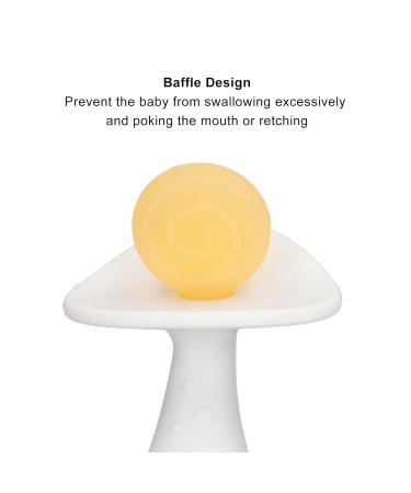 Baby Teether Stick for Newborns | Textured Handle | Large Candy Shape | Boilable | Sensory Development Toy | 6-12 Months (Yellow White) - Buy Online on GoSupps.com