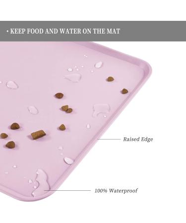 Reopet Silicone Pet Feed Mat - Waterproof Dog & Cat Space Mat with Elevated Edges - 47x30 cm (1-Pack) - Thistle Color - Buy Online on GoSupps.com