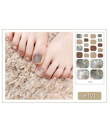 WOKOTO Gradient Toe Nail Polish Strips & Stickers Kit - 20 Sheets, Colorful Glitter Toenail Wraps with 22 Tips Per Sheet + Nail File - Perfect for Women's Nail Salon Manicure - Buy Online on GoSupps.com