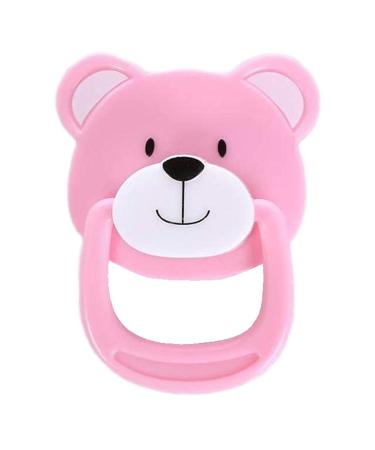 Zasdvn Newborn Pacifier - Magnetic Simulation Pacifier for Reborn Baby Dolls | Bear-Shaped Doll Accessories & Toy Gifts in Pink - Buy Online on GoSupps.com