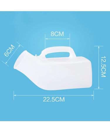 Male Urinal Bottle 1000ml Male Portable Urinal with Lid Pee Bottles for Men Milky - Buy Online on GoSupps.com