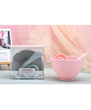 Minkissy Face Mask Stirring Bowl Set | DIY Facial Mask Tool Kit with Silicone Brush & Spoon | Ideal for Women & Girls - Buy Online on GoSupps.com