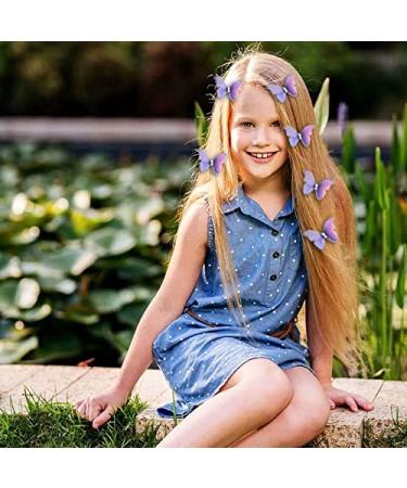 Bartosi Purple Butterfly Hair Clips - Pack of 4 Bobby Pins for Women and Girls - Buy Online on GoSupps.com