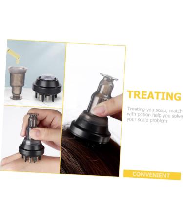 Durable Scalp Applicator Essential Oil Device - Comb & Massager for Scalp Care | 4x4cm Black - Buy Online on GoSupps.com