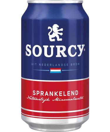 Sourcy Red Sparkling Mineral Water 24 Cans x 33 cl