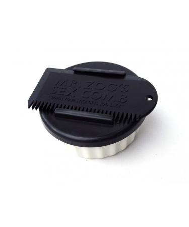 Sex Wax, Container & Wax Comb (Color Choice, No Wax) White Container/Black Lid/Black Comb
