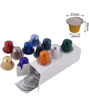  Kalttoy 100 Pcs Aluminum Foil Disposable Coffee Capsules with Lids - Buy Online on GoSupps.com