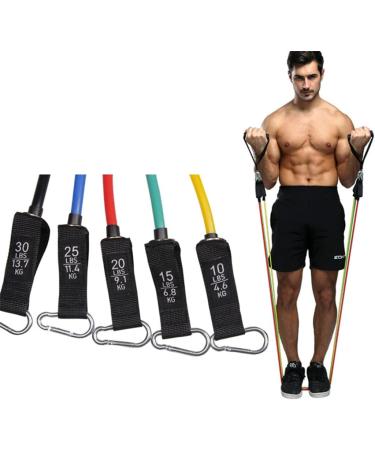 11 Pcs/Set TPE Resistance Bands 100LB 150LB Women Colorful Fitness Training Belt Yoga Pull Rope Gym Equipment Elastic Tube (Multi Colored) Multicolor colored - Buy Online on GoSupps.com