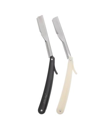 Magiclulu Safe shaver portable razor razor hair cutter men's razor afeitadora de para hombre hand razor for men razor metal metal handbook knife holder peak man as shown 2 pcs